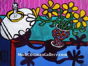 Still Life With Naked Lightbulb 
32 x 24
acrylic on masonite